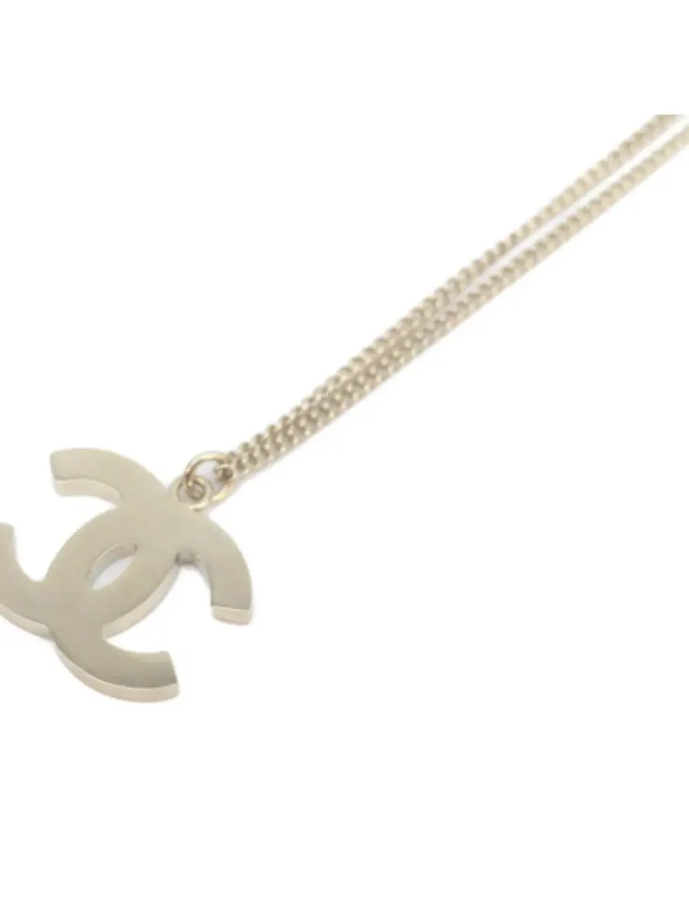Chanel Cc Logo Pendant Necklace Gold- #288071C10B